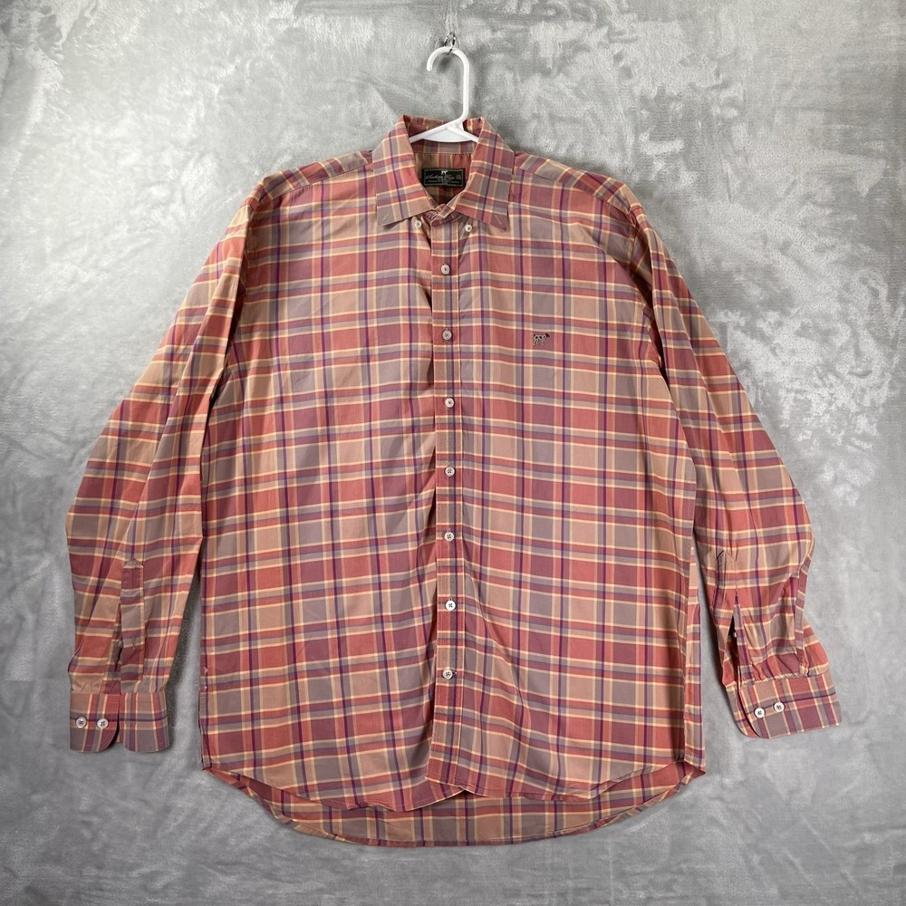Southern Point Co. Shirt men's Large Button Down The Hadley Plaid Coastal Golf